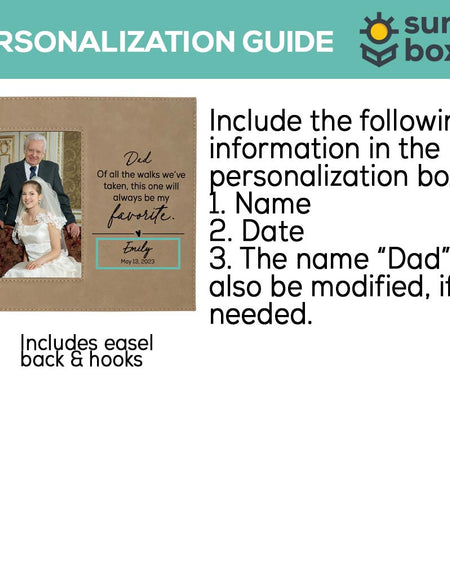 Father of the Bride Leatherette Wide Picture Frame