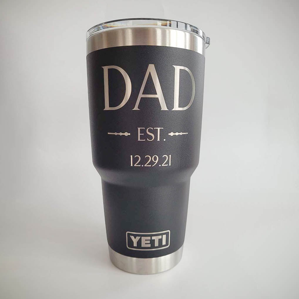 Dad Established Design #2 Engraved YETI Tumbler
