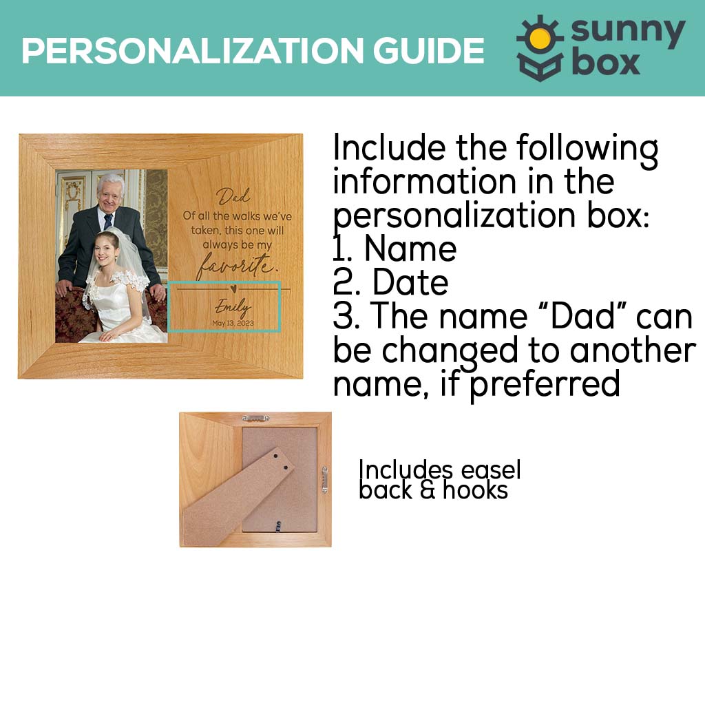 Father of the Bride Wood Wide Picture Frame