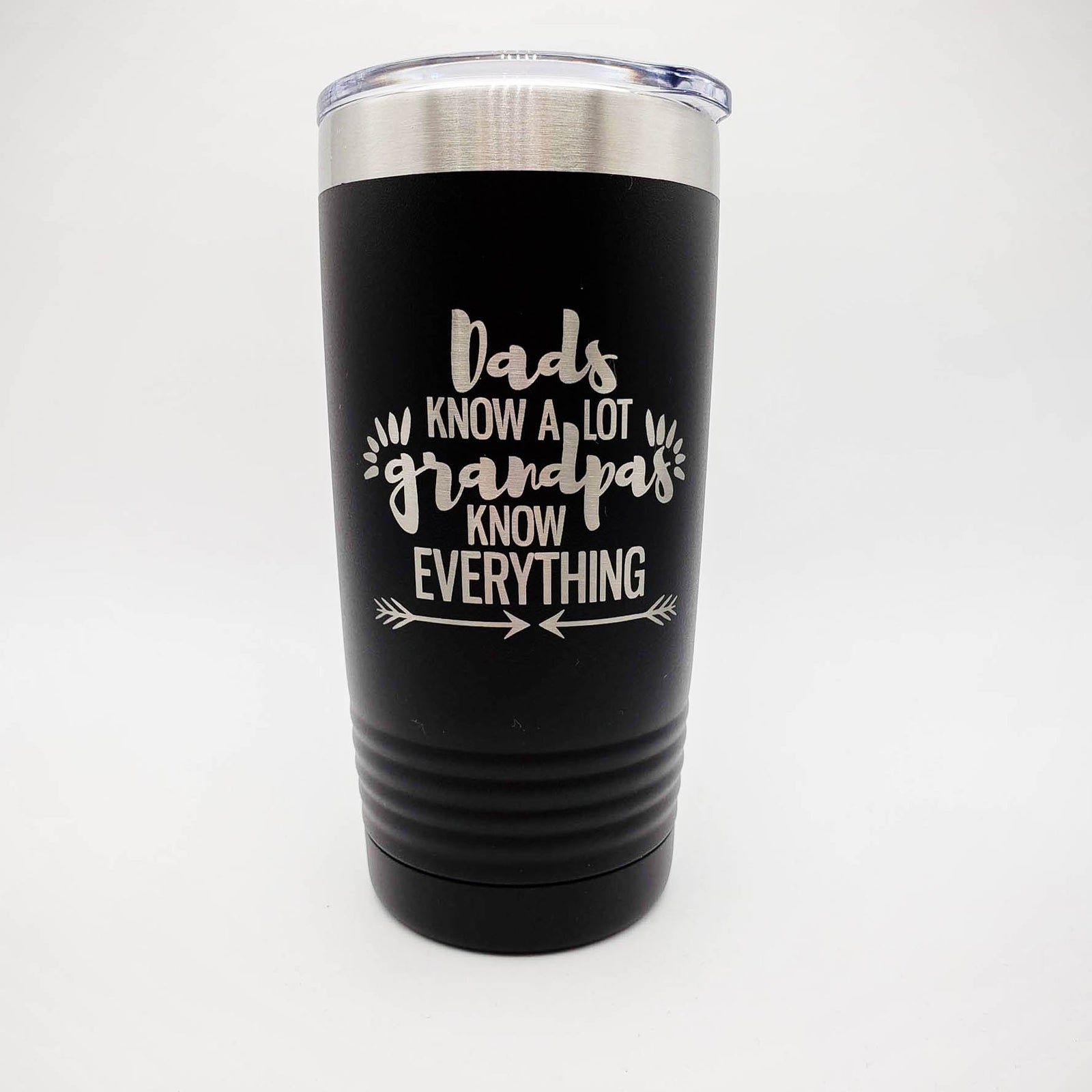 Dads Know A Lot Grandpas Know Everything Engraved Fathers Day Tumbler Sunny Box