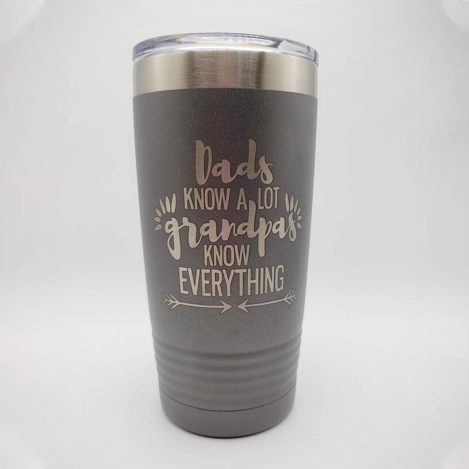 Dads Know A Lot Grandpas Know Everything Engraved Fathers Day Tumbler Sunny Box