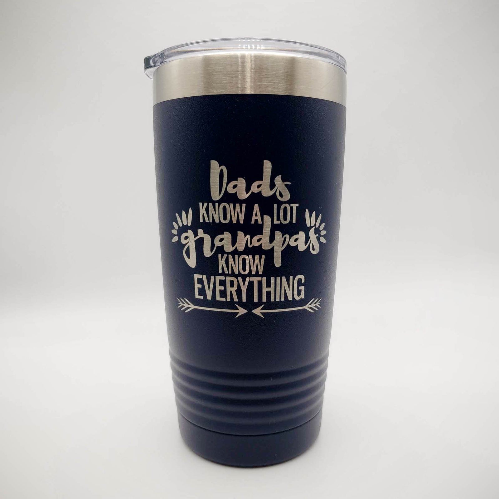 Dads Know A Lot Grandpas Know Everything Engraved Fathers Day Tumbler Sunny Box