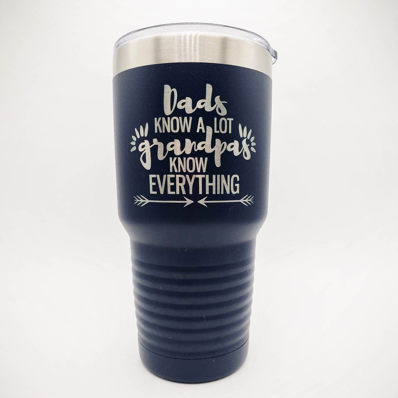 Dads Know A Lot Grandpas Know Everything Engraved Fathers Day Tumbler Sunny Box