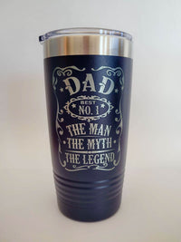 Dad the Man the Myth the Legend - Engraved Polar Camel 20oz Navy Sunny Box