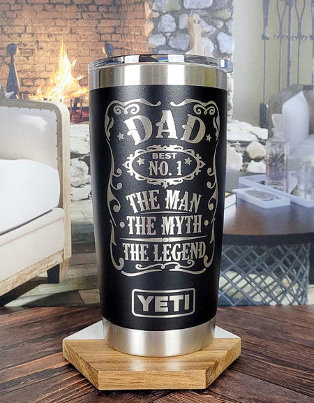Dad - The Man, The Myth, The Legend Engraved YETI Tumbler
