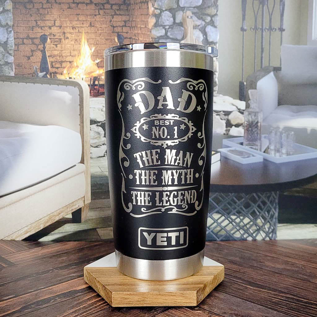 Dad - The Man, The Myth, The Legend Engraved YETI Tumbler
