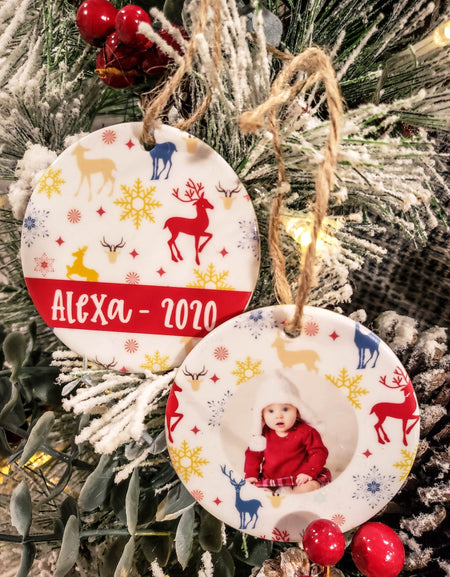 Ceramic Christmas Photo Ornament