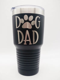 Dog Dad - Engraved 30oz Polar Camel Black Tumbler - Sunny Box