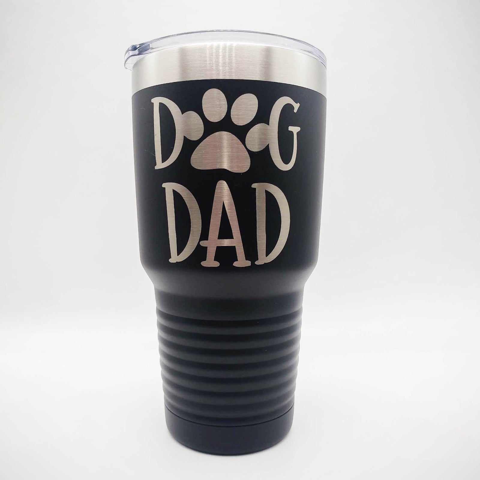 Dog Dad - Engraved 30oz Polar Camel Black Tumbler - Sunny Box