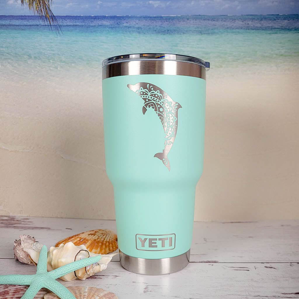 Dolphin Mandala - Engraved YETI Tumbler