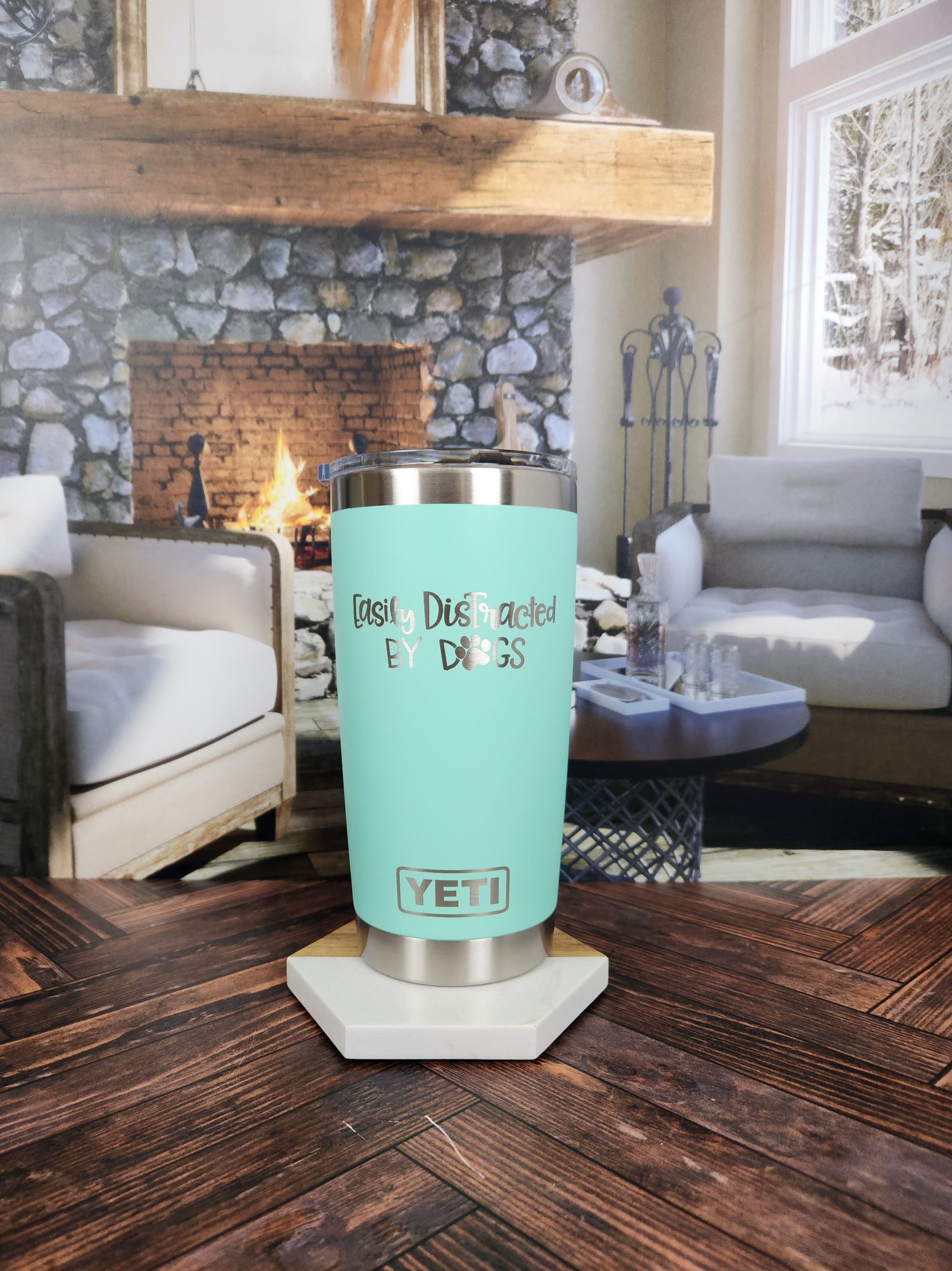 Easily Distracted by Dogs - Engraved YETI Tumbler