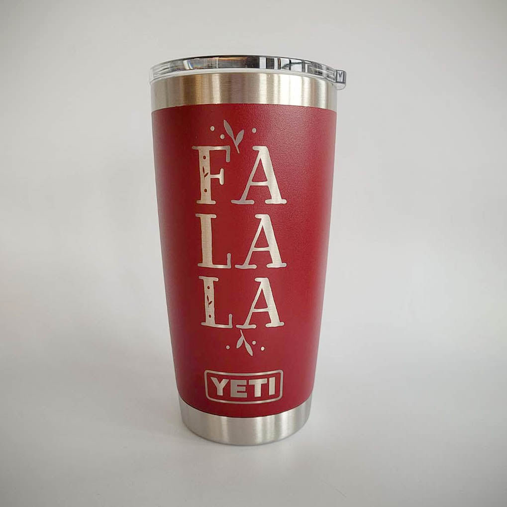 Fa La La - Christmas Engraved YETI Tumbler