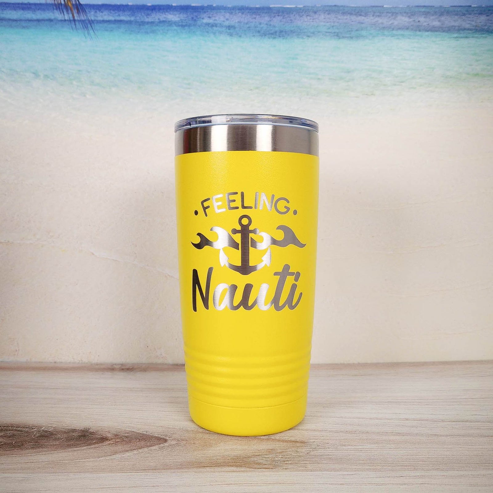Feeling Nauti - Engraved 20oz Yellow Polar Camel Tumbler - Sunny Box