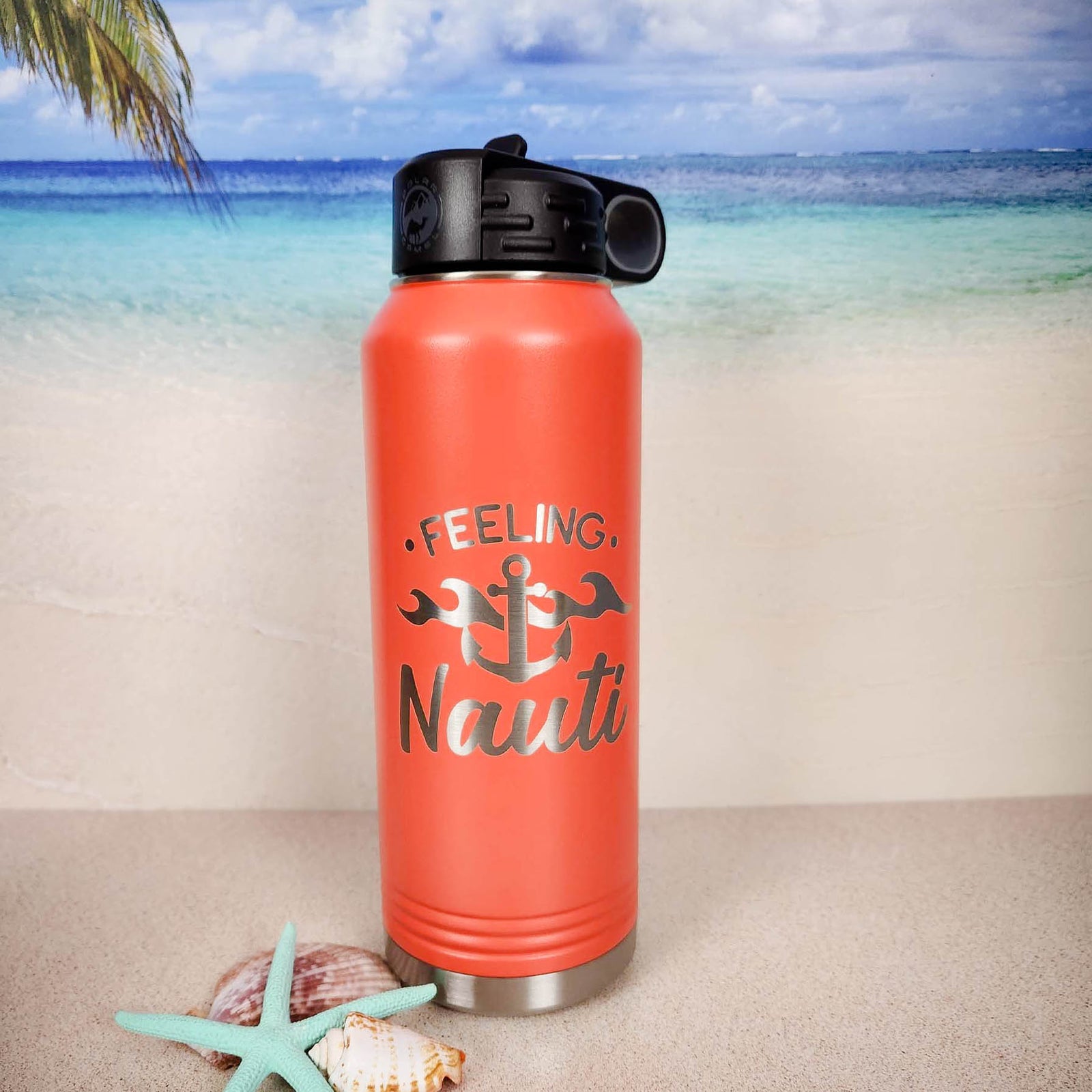 Feeling Nauti - Engraved 32oz Polar Camel Water Bottle - Sunny Box