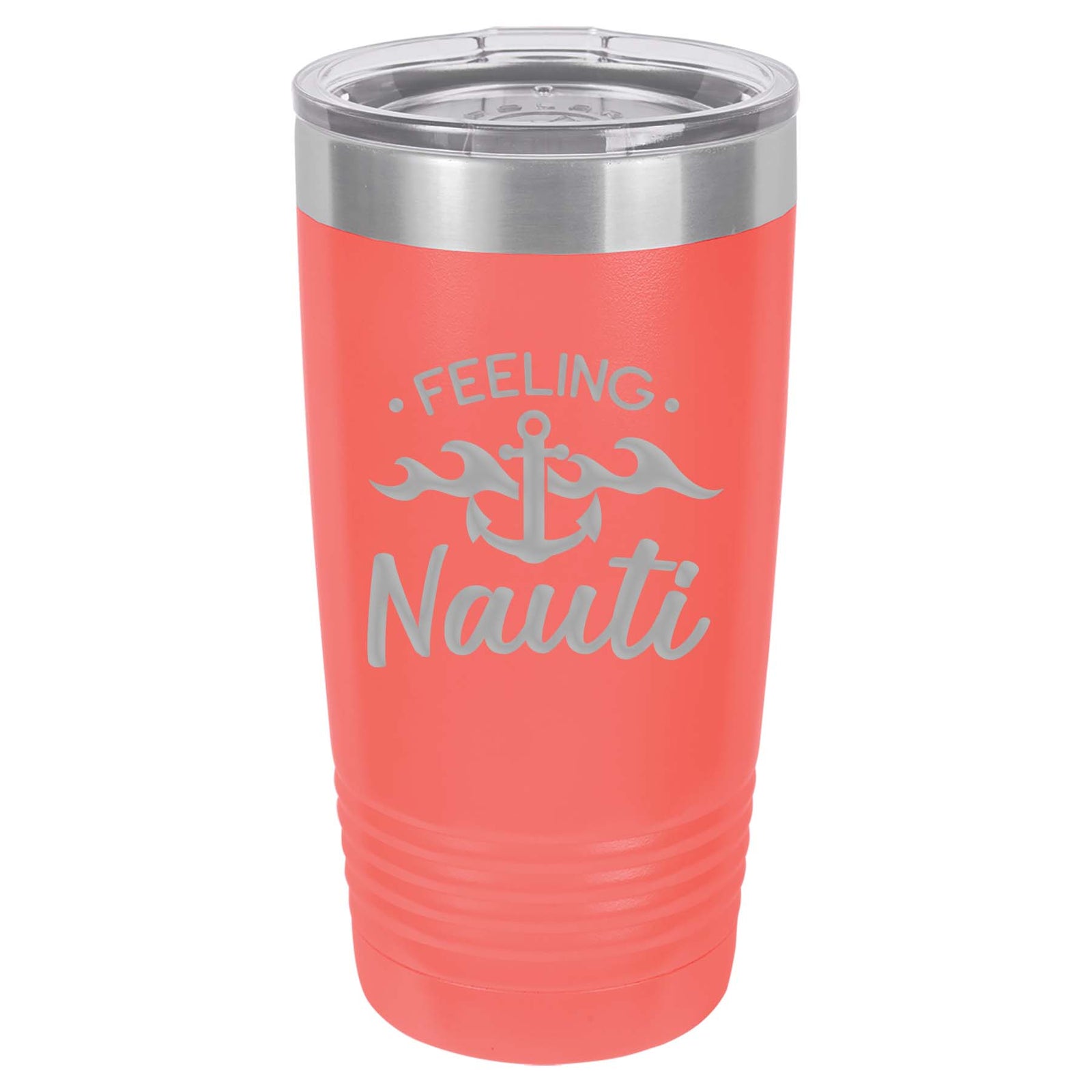 Feeling Nauti - Engraved 20oz Coral Polar Camel Tumbler - Sunny Box