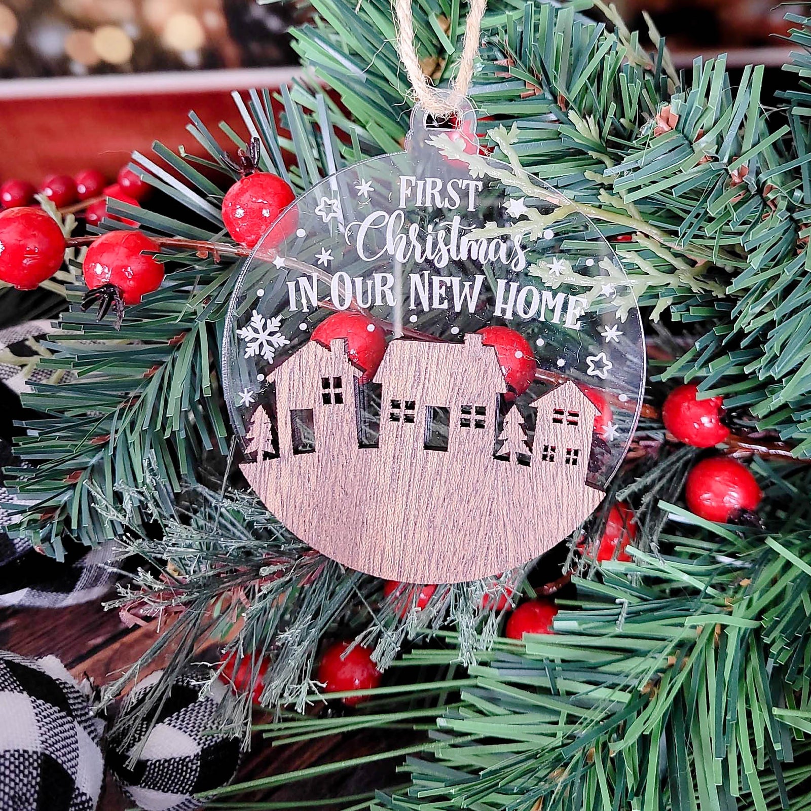 First Christmas In Our New Home Ornament Frosted