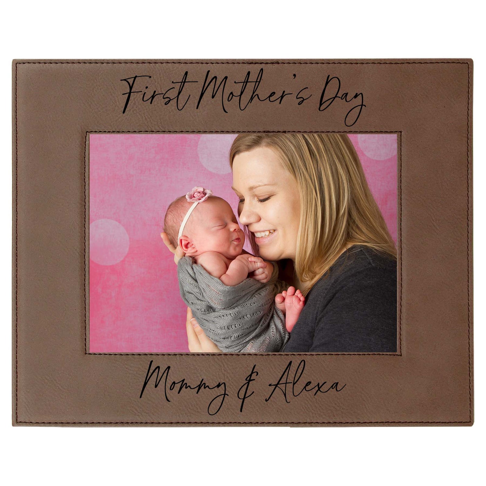 First Mother's Day Leatherette Picture Frame