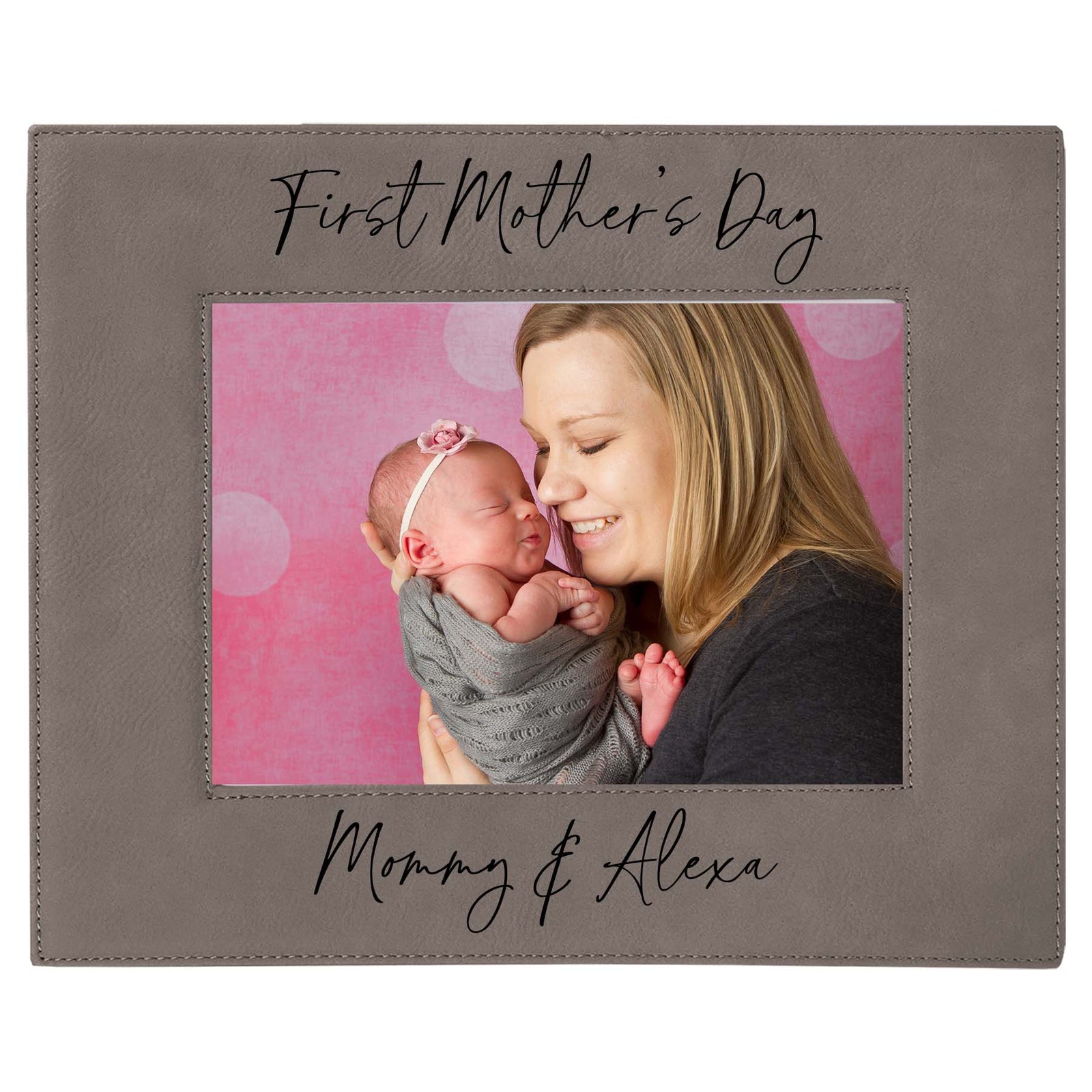 First Mother's Day Leatherette Picture Frame