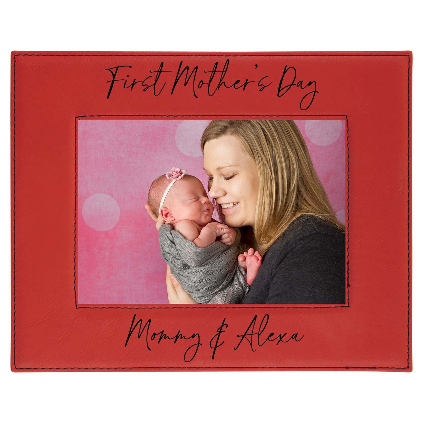 First Mother's Day Leatherette Picture Frame