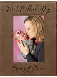 First Mother's Day Leatherette Picture Frame