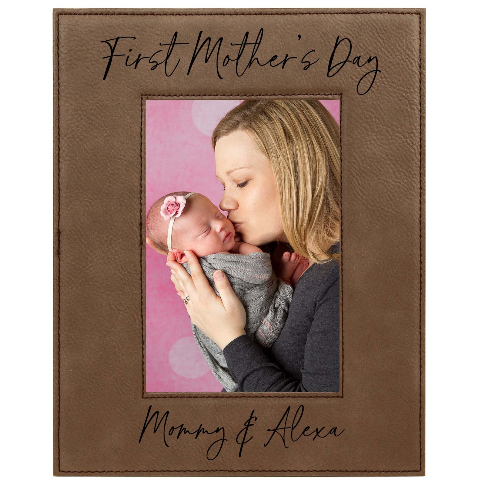 First Mother's Day Leatherette Picture Frame