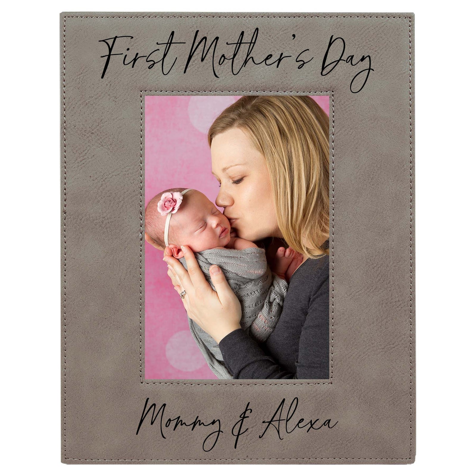 First Mother's Day Leatherette Picture Frame