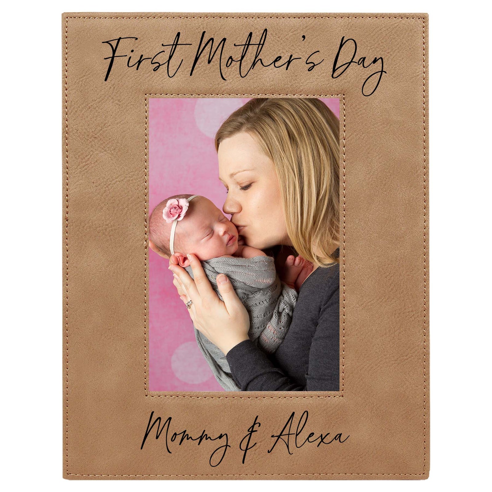 First Mother's Day Leatherette Picture Frame