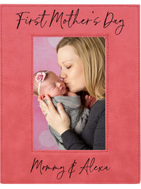 First Mother's Day Leatherette Picture Frame