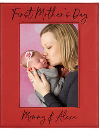 First Mother's Day Leatherette Picture Frame