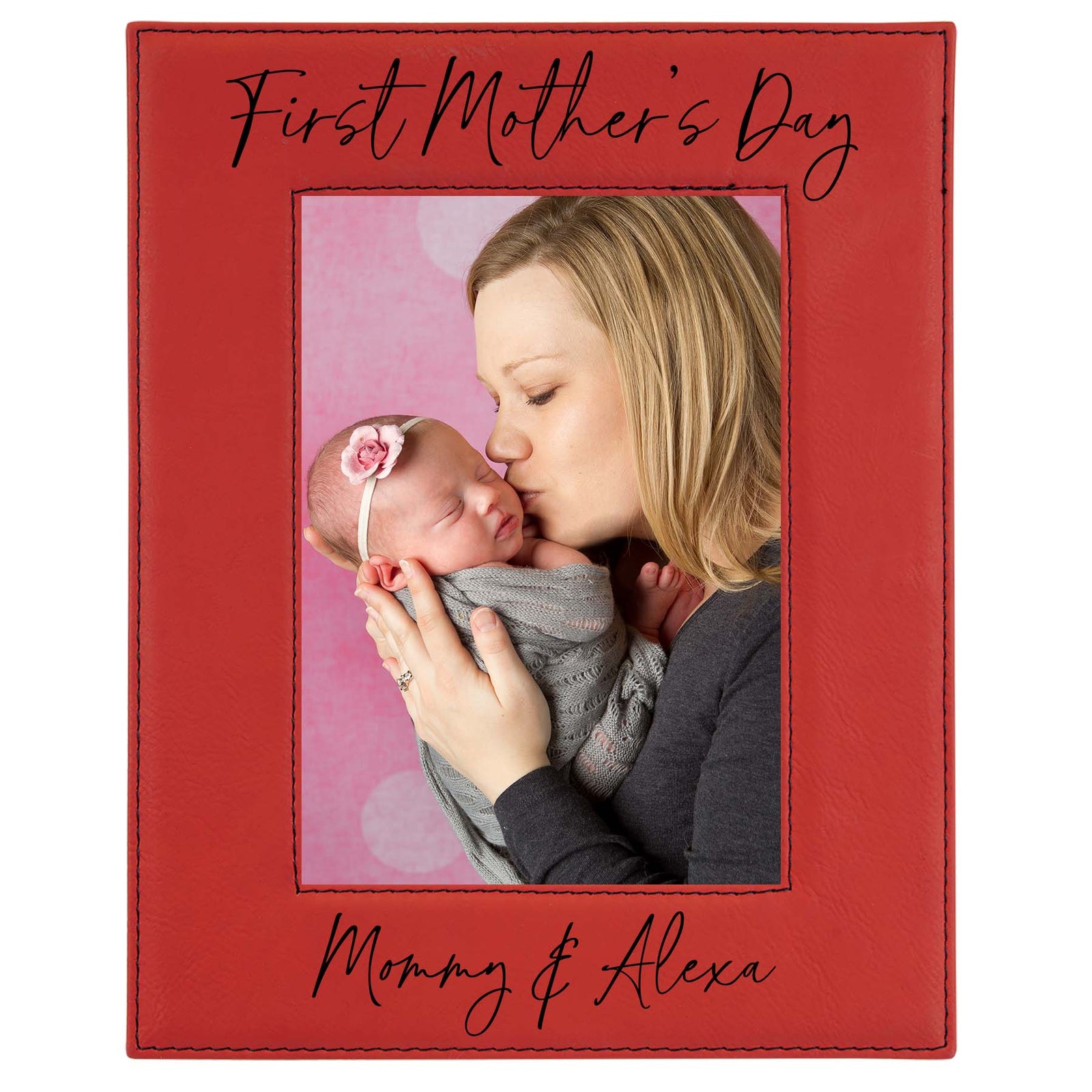 First Mother's Day Leatherette Picture Frame