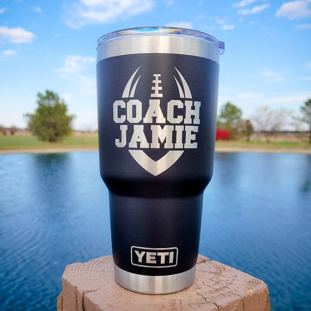 Football School Mascot - Engraved YETI Tumbler
