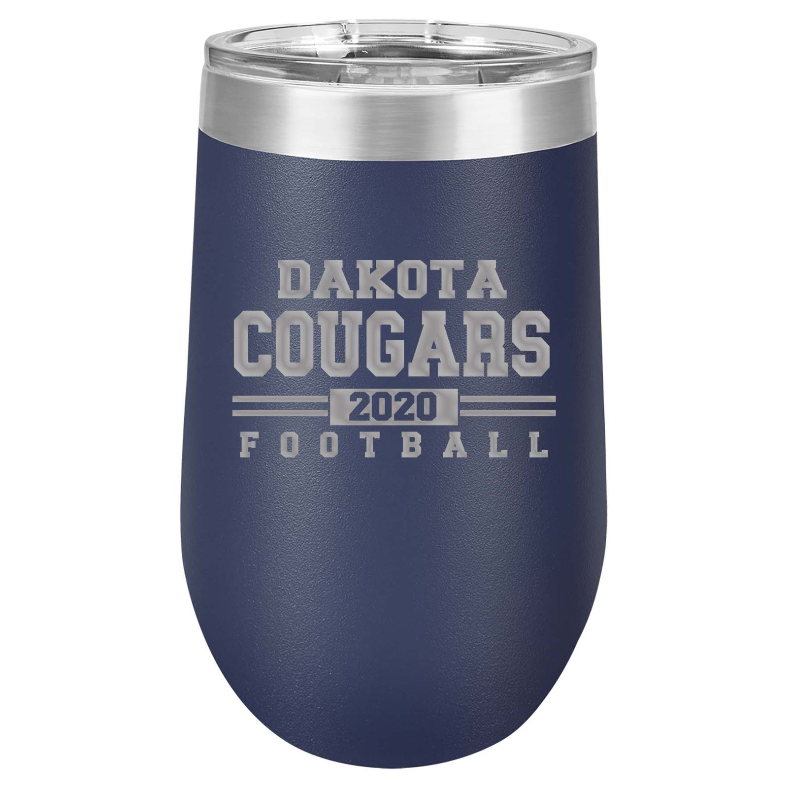 Football School Mascot Engraved Polar Camel 16oz Wine Tumblers - Sunny Box