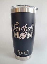 Football Mom Engraved YETI Tumbler