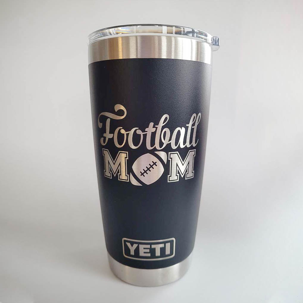 Football Mom Engraved YETI Tumbler