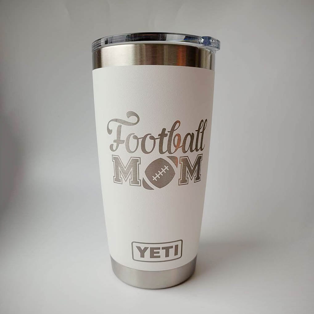 Football Mom Engraved YETI Tumbler