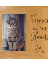 Forever In Our Hearts - Pet Memorial Personalized Wood Frame - Sunny Box