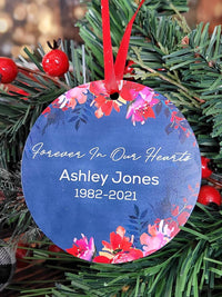Forever In Our Hearts Personalized Ornament by Sunny Box