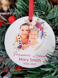 Forever Loved Personalized Photo Ornament by Sunny Box