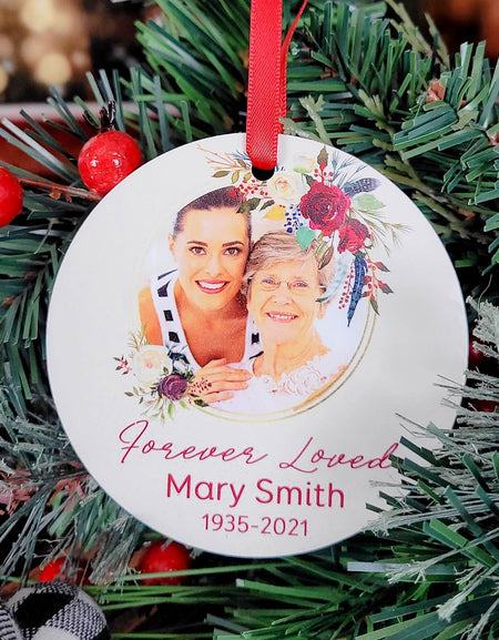 Forever Loved Personalized Photo Ornament by Sunny Box