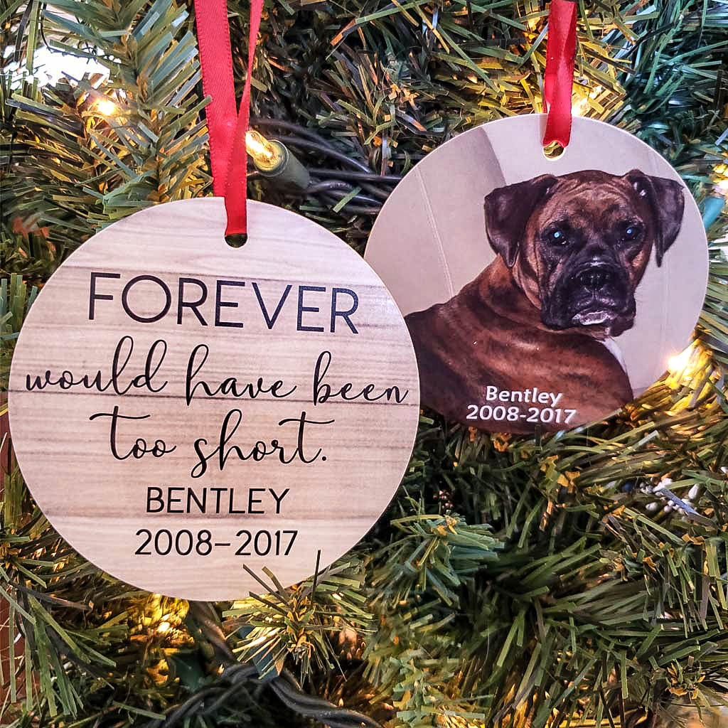Forever Would Have Been Too Short - Pet Memorial Photo Ornament - Sunny Box