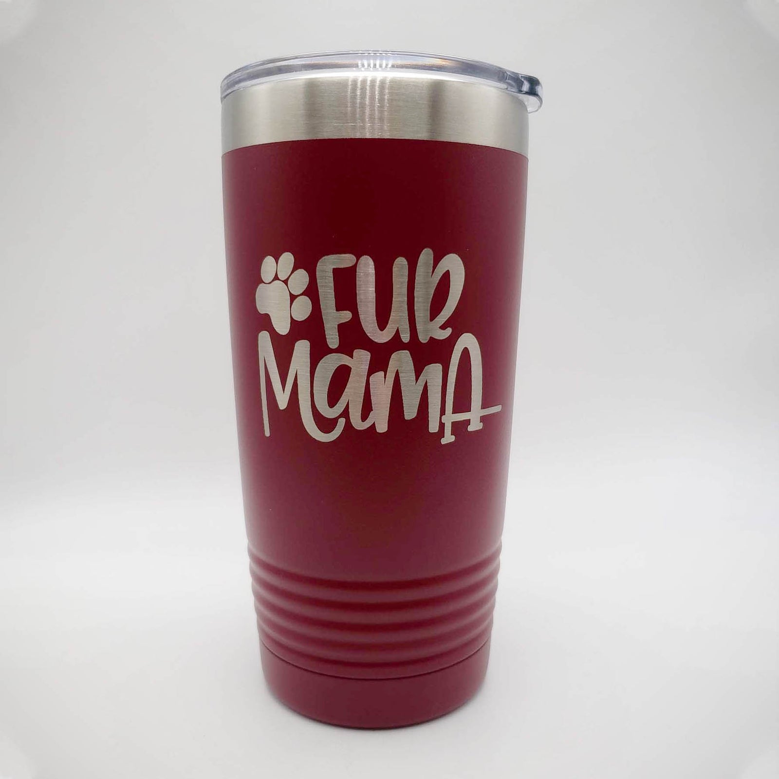 Fur Mama - Engraved 20oz Maroon Polar Camel Tumbler - Sunny Box