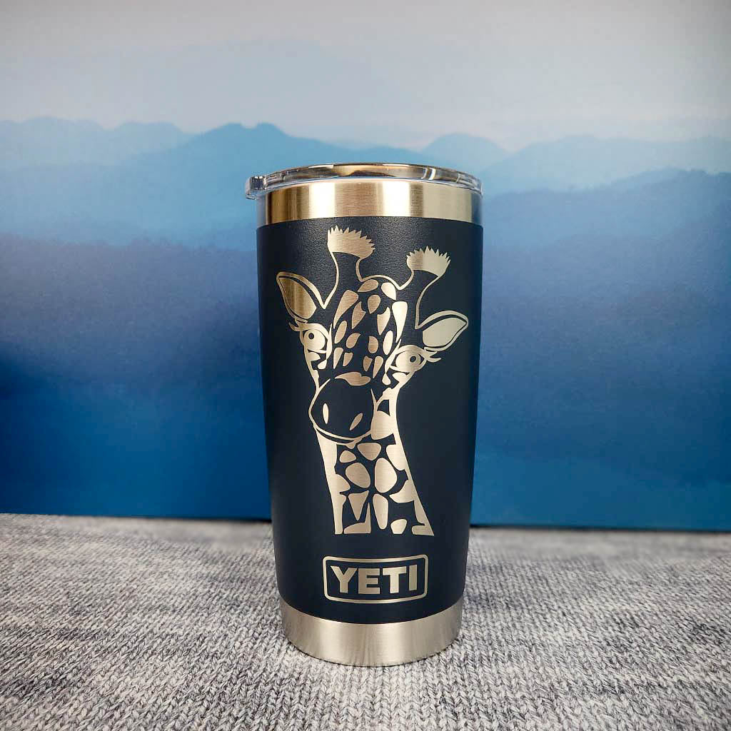 Giraffe Engraved YETI Tumbler