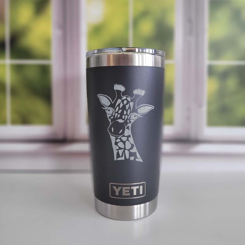 Giraffe Engraved YETI Tumbler