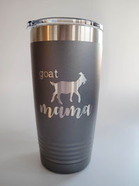 Goat Mama - Engraved 20oz Polar Camel Tumbler Dark Grey - Sunny Box
