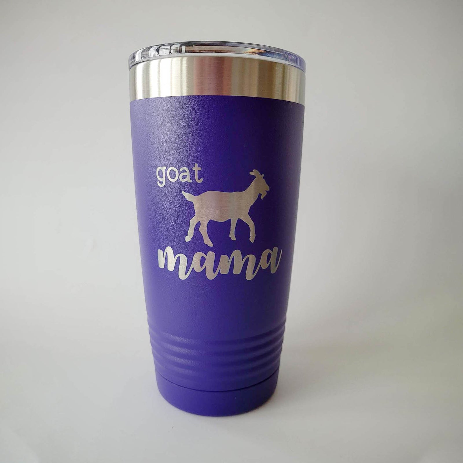 Goat Mama Engraved Polar Camel 20oz Purple Tumbler by Sunny Box