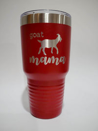 Goat Mama - Engraved 30oz Polar Camel Tumbler Red - Sunny Box