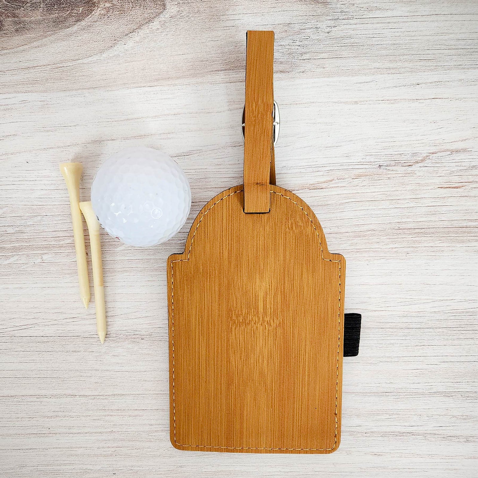 Personalized Golf Bag Tag and Tee Holder