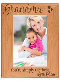 Personalized Engraved Grandma Wood Picture Frame - Sunny Box