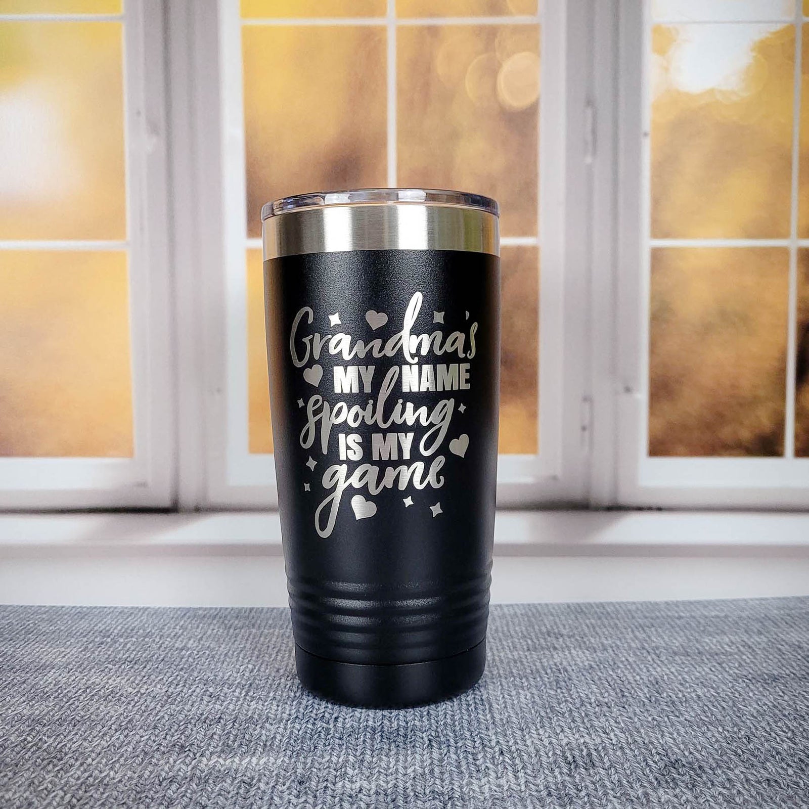 Grandma's My Name Spoiling's My Game - Engraved Polar Camel Tumbler 20oz Black by Sunny Box