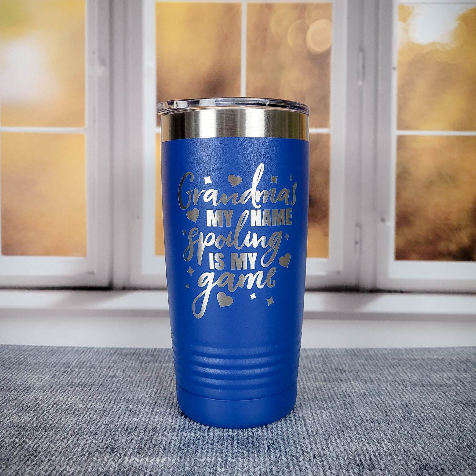 Grandma's My Name Spoiling's My Game - Engraved Polar Camel Tumbler 20oz Blue by Sunny Box